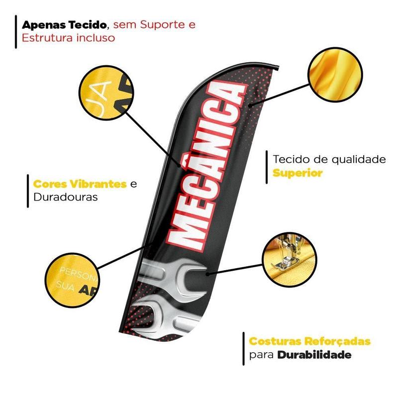 Bandeira Wind Banner Mecânica Dupla Face Somente Tecido - Prime